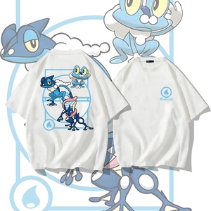 T-shirt en coton à manches courtes <span class=keywords><strong>Poke</strong></span>-mon Animation Joint Ninja Frog pour hommes et enfants, mode estivale, coupe ample - Product Image 1
