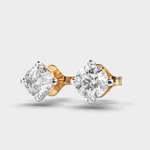 Premium 925 <b>Sterling</b> <b>Silver</b> Round Brilliant Moissanite <b>Stud</b> Earrings Stylish Fine Jewelry for Women - Product Image 5