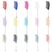 Breloques mini-peignes colorés en plastique pour la fabrication de bijoux DIY