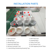 Fabricant de ventilateurs à récupération d'énergie, système de ventilation ERV HRV bidirectionnel, flux d'air, type mural ventilé, récupérateur TVOC CO2