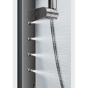 Système <span class=keywords><strong>de</strong></span> <span class=keywords><strong>douche</strong></span> thermostatique intelligent <span class=keywords><strong>de</strong></span> luxe moderne 2026, ensemble <span class=keywords><strong>de</strong></span> <span class=keywords><strong>douche</strong></span> en laiton avec jets <span class=keywords><strong>de</strong></span> massage lombaire, pluie LED, changement <span class=keywords><strong>de</strong></span> couleur, fixation murale souple - Product Image 3