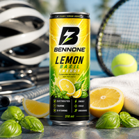 Boisson Énergisante Halal Pamplemousse Citron Frisant aux Électrolytes et Taurine, Saveur Personnalisée, 330ml, en Canette