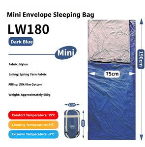 <span class=keywords><strong>Mini</strong></span> <span class=keywords><strong>sac</strong></span> de <span class=keywords><strong>couchage</strong></span> en nylon léger, respirant et portable pour le camping en toutes saisons, utilisation en extérieur - Product Image 1