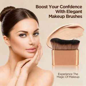 <span class=keywords><strong>Pinceau</strong></span> applicateur de fond de teint Kabuki en fibres douces pour le visage et le corps, idéal pour le maquillage, le faux-bronzant et le correcteur - Product Image 3