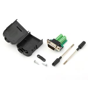 터미널 커넥터에 긴 볼트 및 너트 솔더 무료 수 어댑터 DB9 DSub VGA 수 커넥터 단일 모듈 케이스 포함 - Product Image 2