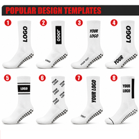Chaussettes de football pour hommes, antidérapantes, avec points en silicone, respirantes, rembourrées, chaussettes de sport pour l'entraînement, chaussettes personnalisées pour les matchs