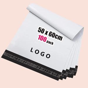 Bolsas de Envío Adhesivas Resistentes Personalizadas al por Mayor, 50x60cm, 100 Unidades, Blancas, 0.5 Mil de Grosor, con Grabado/Desbaste para Tamaños Grandes - Product Image 1