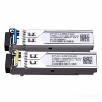 1.25g 10km BIDI SFP Module, 1000BASE-BX-D BIDI WDM Transceiver, Tx1550 / Rx1310nm DDM LC WDM Optical Fiber Transceiver for Cisco
