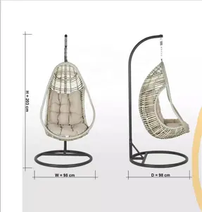 neues design doppelter schaukelstuhl hängende hängemächer weide stuhl outdoor schaukelstuhl