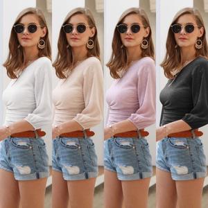 Delle donne di Estate Sexy Senza Bretelle A Righe Increspato Signore Top Camicia A Maniche Corte - Product Image 1