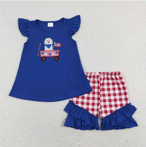 Conjuntos de Ropa para Bebés Niñas con Diseño de Bandera de Perro del 4 de Julio, para Hermanas y Hermanos - Product Image 4