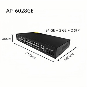 ANPA 16/24 cổng Gigabit chuyển đổi mạng Bán buôn máy tính để bàn Ethernet QoS chức năng POE 10/100Mbps 3.2Gbps Công suất mạng - Product Image 5
