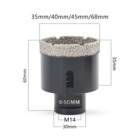 Brocas de Perforación de Diamante Soldado al Vacío, Sierra de Agujero, Granito Mármol, 32mm, 35mm, 38mm, 40mm