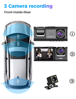 AOEDI AD370 Vente en gros 3 canaux Dashcam 1080P Étanche Dash Cam Voiture Boîte noire Caméra de voiture Dash Caméra pour voitures