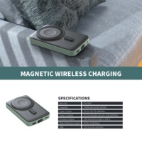 Pengisi Daya Nirkabel Magnetik Kapasitas Besar 10000mAh, Power Bank Portabel, Pengisian Nirkabel Maksimal 15W untuk Gym, Belanja & Kegiatan Sehari-hari