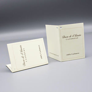 ป้ายแขวนเสื้อผ้าและกระเป๋า ทำจากกระดาษรีไซเคิล หรูหรา เป็นมิตรกับสิ่งแวดล้อม พิมพ์ลายนูนตามสั่ง พร้อมสีที่กำหนดเองได้ - Product Image 4