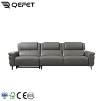 Canapés inclinables modernes Chine Fauteuil inclinable électrique avec éponge en bois en cuir véritable Remplissage de meubles de salon