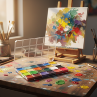 Peinture corporelle professionnelle à base d'huile, 24 couleurs, non toxique, lavable, haute pigmentation, maquillage artistique pour le corps, pour festival, cosplay, fête
