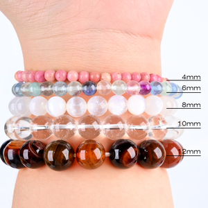 Bracelet artisanal en mosaïque de perles en forme de boule de cristal naturel de haute qualité, vente en gros - Product Image 2