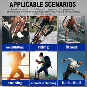 थोक शुल्क 5 मिमी नायलॉन घुटने की आस्तीन भारोत्तोलन संपीड़न घुटने का ब्रेक स्पोर्ट्स सेफ्टी गार्ड जिम पावरलिफ्टिंग - Product Image 4