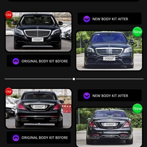 ชุดแต่งรอบคันสำหรับรถเบนซ์ S-Class W222 ปี 2014-2017  แบบดัดแปลงสไตล์ S63 ปี 2018 ชุดแต่งกันชนหน้าและหลัง ดีไซน์ 1:1 - Product Image 4