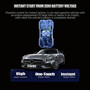 Démarreur de voiture portable 45W avec compresseur d'air et lumière SOS 150PSI Booster de batterie 12V pour camion SUV Moto - Product Image 2