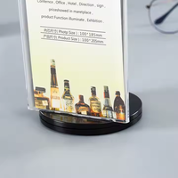 Support de menu de table triangulaire en acrylique transparent rotatif classique Honyard, présentoir à 3 faces, support de signalisation, logo personnalisé