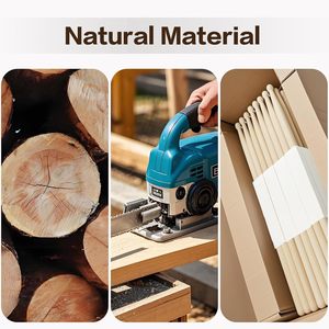 Seuqhck 12 pares de <span class=keywords><strong>baquetas</strong></span> de madera de arce 5A, accesorios clásicos de percusión de jazz - Product Image 4