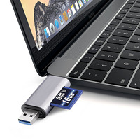 Lectores de Tarjetas de Memoria SD y TF 2 en 1, USB OTG USB 3.0 y Tipo C, Portátiles, de Alta Velocidad, OEM ODM, para Ordenador Portátil/Teléfono Móvil