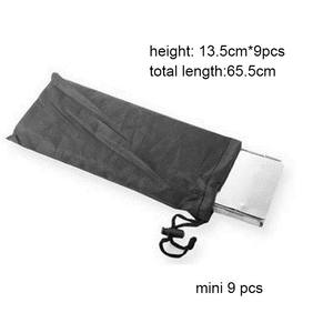 Panel cortavientos portátil de metal plegable de 8, 10, 12, 14, 16 piezas para estufa de camping - Product Image 2