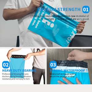 Biodegradable Ldpe Bule Custom logo Express Shipping Bag Strong Self Adhesive Sealing <b>Pe</b> Plastic Mailer Bag 10x13 Inch - Product Image 4