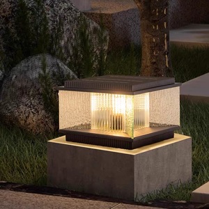 Lampes à pilier LED E27 IP65 en acier inoxydable de haute qualité, électriques/solaires, pour la décoration extérieure de la maison, éclairage de jardin de luxe - Product Image 6