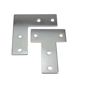 L-Shaped T-Shaped Carbon Steel Connecting Plate Nickel Plated Right Angle Industrial Grade For Home Improvement Hardware - Product Image 1