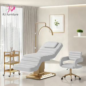 Lit de massage électrique de luxe pour salon de beauté, avec base incurvée pour extensions de cils, LED et 3 moteurs, idéal pour soins du visage et spa - Product Image 2