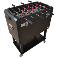 Glacière roulante pratique 49L/65L pour jeux de baby-foot, chariot isotherme en métal avec roues pour BBQ et matchs de football