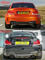 Diffuseur de pare-chocs arrière en fibre de carbone style RZ pour BMW Série 1 1M E82 E87, directement de l'usine