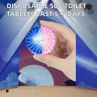 Tablettes nettoyantes solides jetables pour cuvettes de toilettes, 50g, durée 5-7 jours