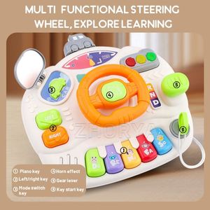 Mesa de Actividades Multifuncional para Bebés Zhorya, Juguete Educativo Temprano con Volante de Dibujos Animados para Niños Pequeños - Product Image 4