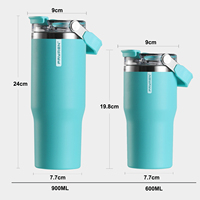 Gobelet à café personnalisé 30 oz, gobelet isotherme en acier inoxydable, gobelet à eau de 40 oz, tasses à café de voyage pour voiture avec couvercle