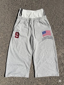 Pantalon de survêtement vintage personnalisé de haute qualité, style streetwear, avec rayures à la taille, coupe <span class=keywords><strong>oversize</strong></span>, hip-hop, baggy, classique - Product Image 1