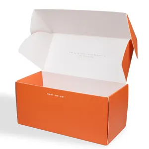 Großhandel aktueller Stil kostenloses Muster hochwertige orangefarbene Kartons aus Wellpappe zum Werkspreis