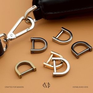 CRAFTMEMORE D Rings With Closing Screw Shackle Key Holder Horseshoe U Shape Dee Ring DIY Leather Craft <b>Purse</b> Replacement For Inc - Product Image 6