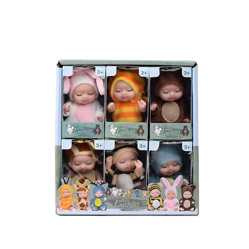 Conjunto de bonecas biônicas para crianças, brinquedos interativos em pvc fofos de desenho animado para meninos e meninas, novidade por atacado
