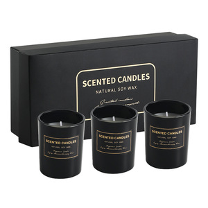 Ensemble de 3 bougies parfumées en cire de soja dans des pots en verre, idéal pour un cadeau, une rendez-vous galant, une célébration ou la maison - Product Image 6