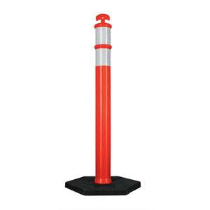 Truper POS-115 115 cm matériau réfléchissant High Boundary Post avec base et plaque de base - Product Image 1