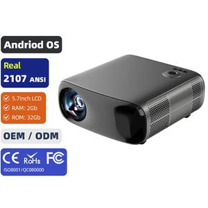 Projecteur Smart TV Android 4K Natif 1080P Haute Luminosité Diurne Laser Courte Portée Home Cinéma Gaming Netflix YouTube AKEY9S - Product Image 1
