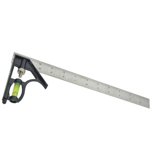 10980 12" Professional Resolution Adjustable Stainless Steel Angle Combination Square Ruler