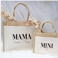 Sac fourre-tout en lin de jute personnalisable Style minimaliste recyclable et pour la promotion de cadeaux d'entreprise