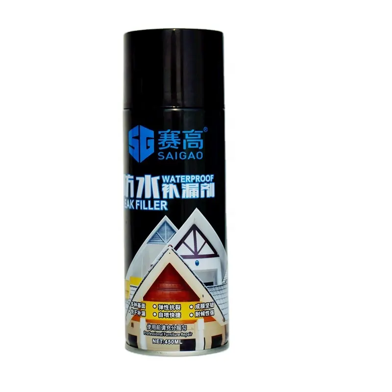Spray hydrofuge nano joint de fuite réparation piégeage liquide caoutchouc spray imperméabilisant pour toit