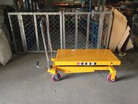 Table élévatrice à ciseaux légère 28-90 cm 500 kg, table hydraulique manuelle mobile PTS500, mini plateforme élévatrice 500 kg
